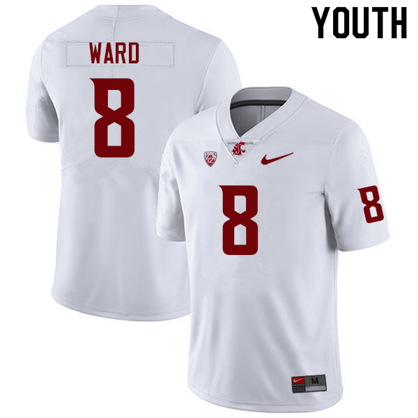 Youth #8 Xavier Ward Washington State Cougars College Football Jerseys Sale-White